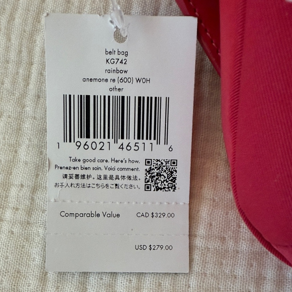 Kate Spade New York Pink Nylon Crossbody / Belt Bag - NWT - Picture 4 of 13